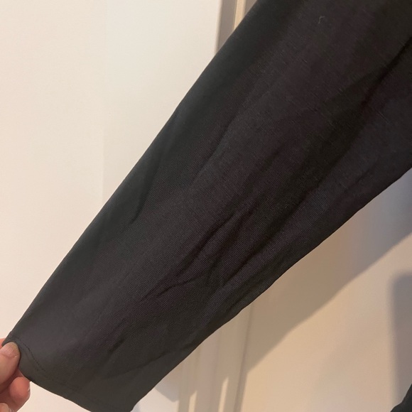 Banana Republic Black 3/4 Sleeve Tie Front Blouse - Picture 4 of 5